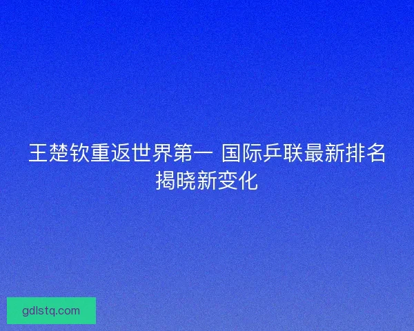 王楚钦重返世界第一 国际乒联最新排名揭晓新变化