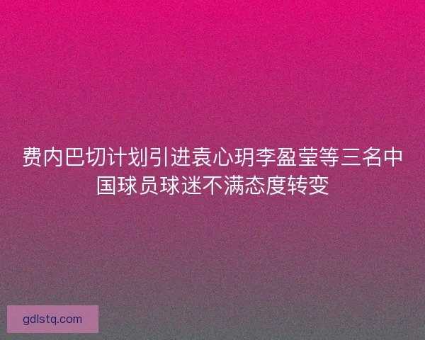 费内巴切计划引进袁心玥李盈莹等三名中国球员球迷不满态度转变